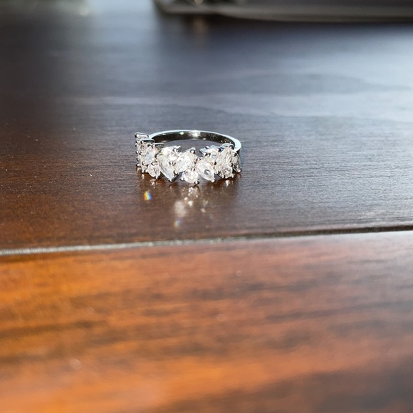 Sterling Silver Cubic Zirconia Ring Set - Picture 4 of 10